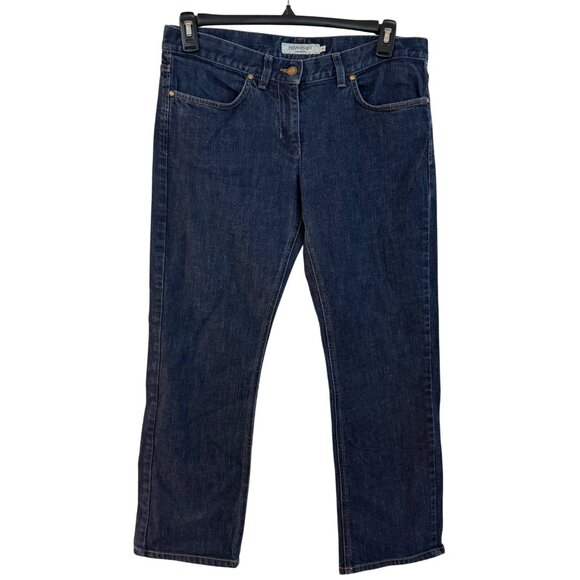 vintage Yves Saint Laurent Rive Gauche Womens Jeans Size 12 Dark Wash Blue Cotto - Picture 2 of 8